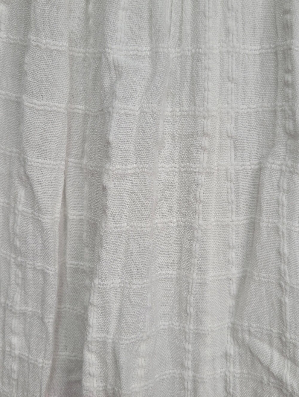 Aerie White Linen Blend Romper XL Tassel Tie Swim Coverup Cottagecore Beachy - Picture 6 of 13